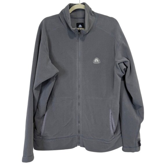 Nike Mens ACG Full-Zip Gray Fleece Jacket Thermal Layer 2 Gray Vintage Size L - Picture 1 of 7